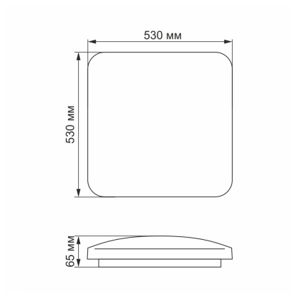 LED світильник функціональний квадратний VIDEX 72W 2800-6000K, Videx, 25832