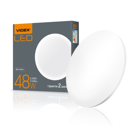 LED світильник настінно-стельовий круглий VIDEX 48W 4100K  Матовий, Videx, 25844