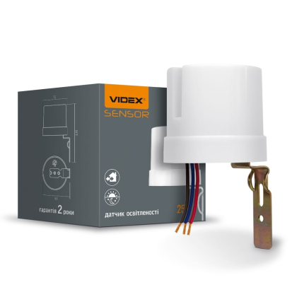 Датчик освітленості VIDEX VL-SN03 25A 220V фотометричний, Videx, 25885