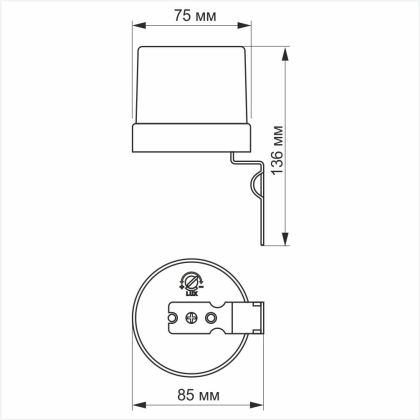 Датчик освітленості VIDEX VL-SN03 25A 220V фотометричний, Videx, 25885