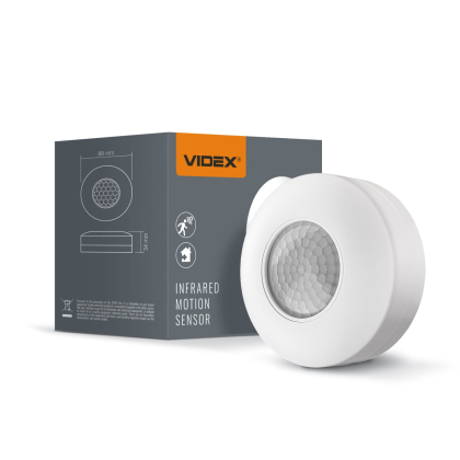 Датчик руху та освітленості VIDEX VL-SPC12W 220V 1200W інфрачервоний, Videx, 25886