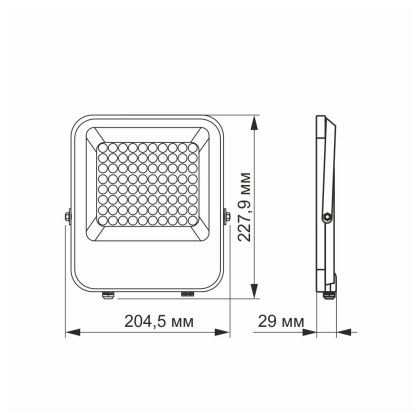 LED прожектор PREMIUM VIDEX F2 50W 5000K, Videx, 25958