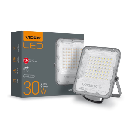 LED прожектор PREMIUM VIDEX F2 30W 5000K AC/DC12-48V, Videx, 25960