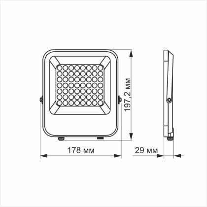 LED прожектор VIDEX PREMIUM F2 30W 5000K День-ніч, Videx, 26171