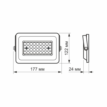 LED прожектор VIDEX F2e 30W 5000K, Videx, 26330