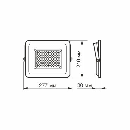 LED прожектор VIDEX F2e 100W 5000K, Videx, 26332