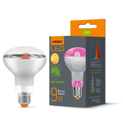 LED лампа VIDEX Filament R80FF 09W E27 1200K, Videx, 26413