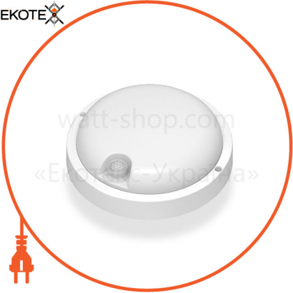 LED светильник с датчиком ИК IP54 круглый VIDEX 12W 5000K сенсорный белый