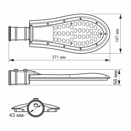 LED ліхтар вуличний VIDEX IP65 30W 5000K VL-SLE15-305, Videx, 26456