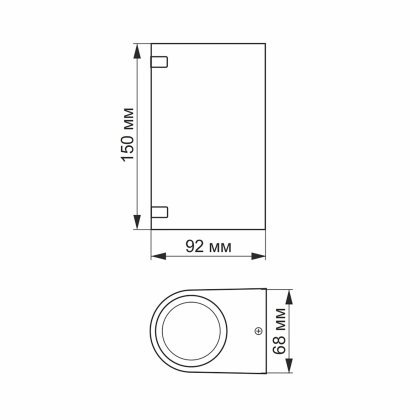 LED Світильник архітектурний AR022B IP54 VIDEX GU10x2, Videx, 26535