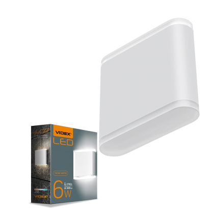 LED Світильник архітектурний AR06 IP54 VIDEX  6W 2700K білий, Videx, 26543