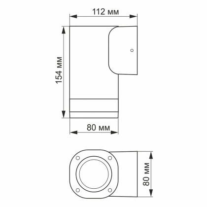 LED Світильник архітектурний AR071G IP54 VIDEX GU10, Videx, 26554