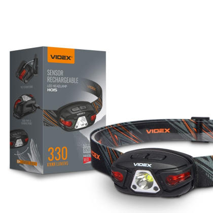 Налобний світлодіодний ліхтарик VIDEX VLF-H015 330Lm 5000K, Videx, 26563