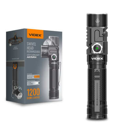 Портативний світлодіодний ліхтарик VIDEX VLF-A105RH 1200Lm 5000K, Videx, 26565