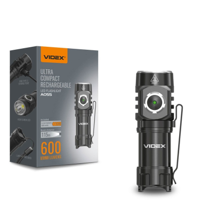 Портативний світлодіодний ліхтарик VIDEX VLF-A055 600Lm 5700K, Videx, 26569