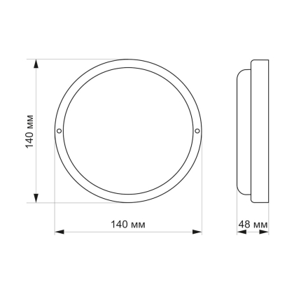 LED світильник вологозахищений круглий TITANUM 12W 6500K TL-BHR-126, Titanum, 26598