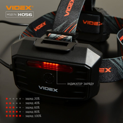 Налобний світлодіодний ліхтарик VIDEX VLF-H056 1400Lm 6500K, Videx, 26616