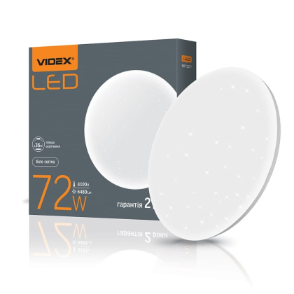 LED світильник настінно-стельовий Круглий VIDEX 72W 4100K Зоряне небо, Videx, 26641