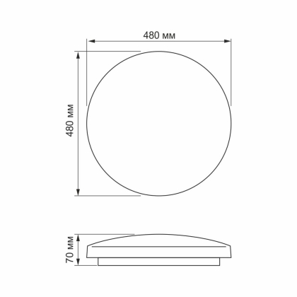 LED світильник настінно-стельовий Круглий VIDEX 72W 4100K Зоряне небо, Videx, 26641