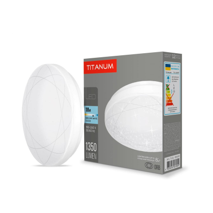 LED світильник настінно-стельовий TITANUM 18W 5000K Орбіта, Titanum, 26686