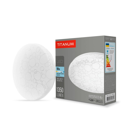 LED світильник настінно-стельовий TITANUM 18W 5000K Кільця, Titanum, 26692