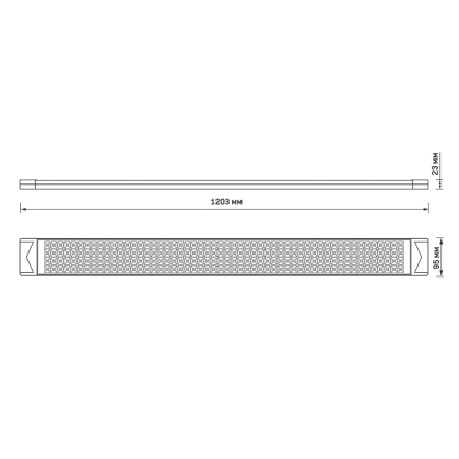 LED світильник лінійний VIDEX 100W 1,2М 5000K, Videx, 26703