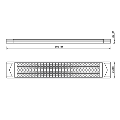LED світильник лінійний VIDEX 50W 0,6М 5000K, Videx, 26704