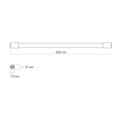 LED лампа TITANUM T8 10W 0.6M 6500K, Titanum, 26705