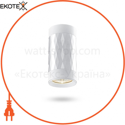 Светильник VIDEX под лампу GU10 SPF03A накладной белый + серебристая