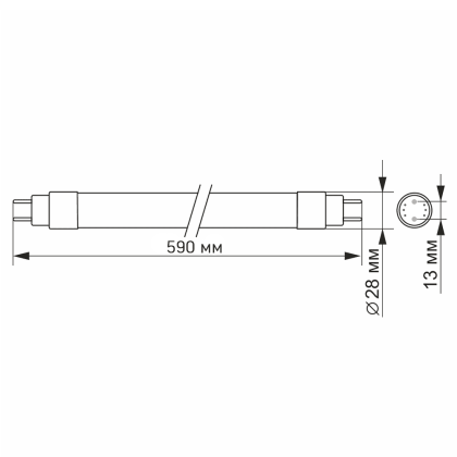 LED FITO лампа VIDEX T8F  9W 0.6M, Videx, 26999