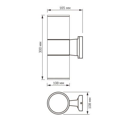 LED Світильник архітектурний AR082G IP54 VIDEX E27x2, Videx, 27005