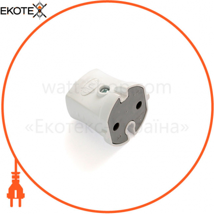 Розетка штепсельна ERKA 2001, 10А, біла, ERKA, 270102