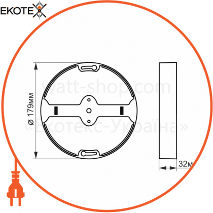 Рамка накладного монтажу безрамкового круглого світильника VIDEX (VL-DLFR-24SF)