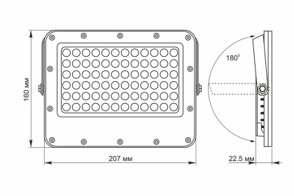 LED прожектор автономний VIDEX 1000LM 5000K 3.2V, Videx, 27063