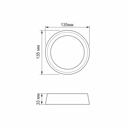 LED Світильник круглий накладний TITANUM 12W 5000K, Titanum, 27084
