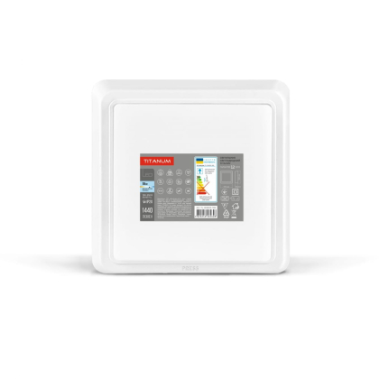 LED Світильник квадратний накладний TITANUM 18W 5000K 220V, Titanum, 27088