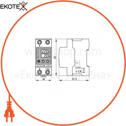 Реле контролю напруги та струму VIDEX RESIST 145-300В 1-63А