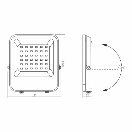 LED прожектор VIDEX 50W RGB 220V (VL-F3-50-RGB), Videx, 27162