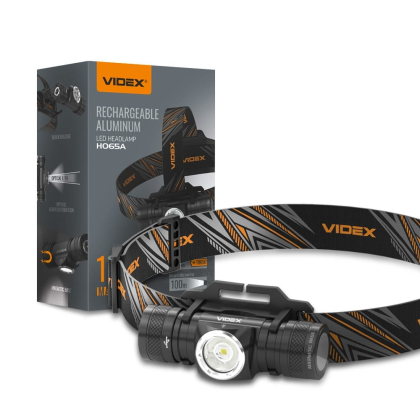 Налобний світлодіодний ліхтарик VIDEX VLF-H065A 1200Lm 5000K, Videx, 27213