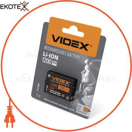 Аккумулятор Videx Li-ion VLF-B12 (защита) 1200mAh 1шт BLISTER