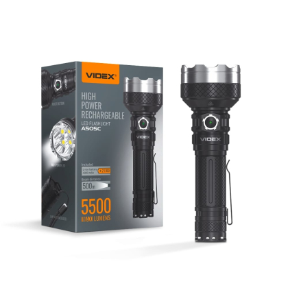 Портативний світлодіодний ліхтарик VIDEX VLF-A505C 5500Lm 5000K, Videx, 27297