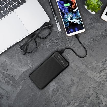 Повербанк TITANUM 913 Black 20000mAh, Titanum, 27356