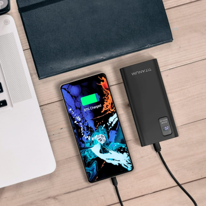 Повербанк TITANUM 727S 20000mAh 22.5W Black, Titanum, 27362