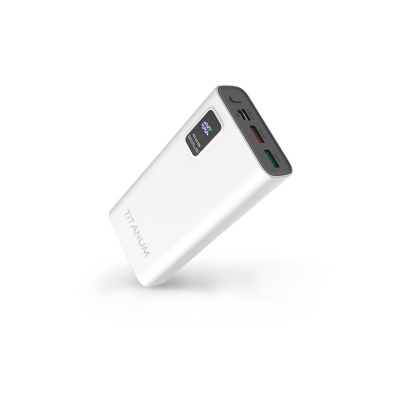Повербанк TITANUM 727S 20000mAh 22.5W White, Titanum, 27363