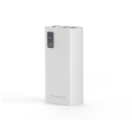 Повербанк TITANUM 728S 30000mAh 22.5W White, Titanum, 27365
