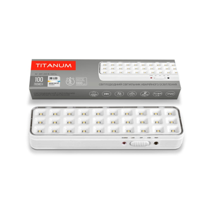 LED світильник аварійний TITANUM 30 LED 6500K, Titanum, 27384