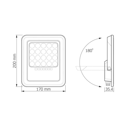 LED прожектор автономний VIDEX 500Lm 5000K, Videx, 27409