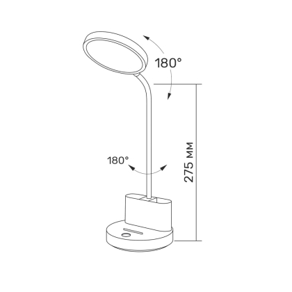 LED лампа настiльна з акумулятором TITANUM TLTF-011W 6W 2700-6000K, Titanum, 27413