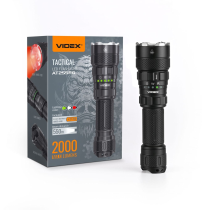 Тактичний світлодіодний ліхтарик VIDEX VLF-AT255RG 2000Lm 5000K, Videx, 27427