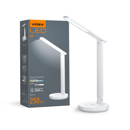 LED лампа настiльна з акумулятором VIDEX VL-TF16W 5W 1800-5000K, Videx, 27466